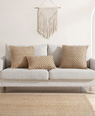 Jada Jute Decorative Pillow, 20" x 20"