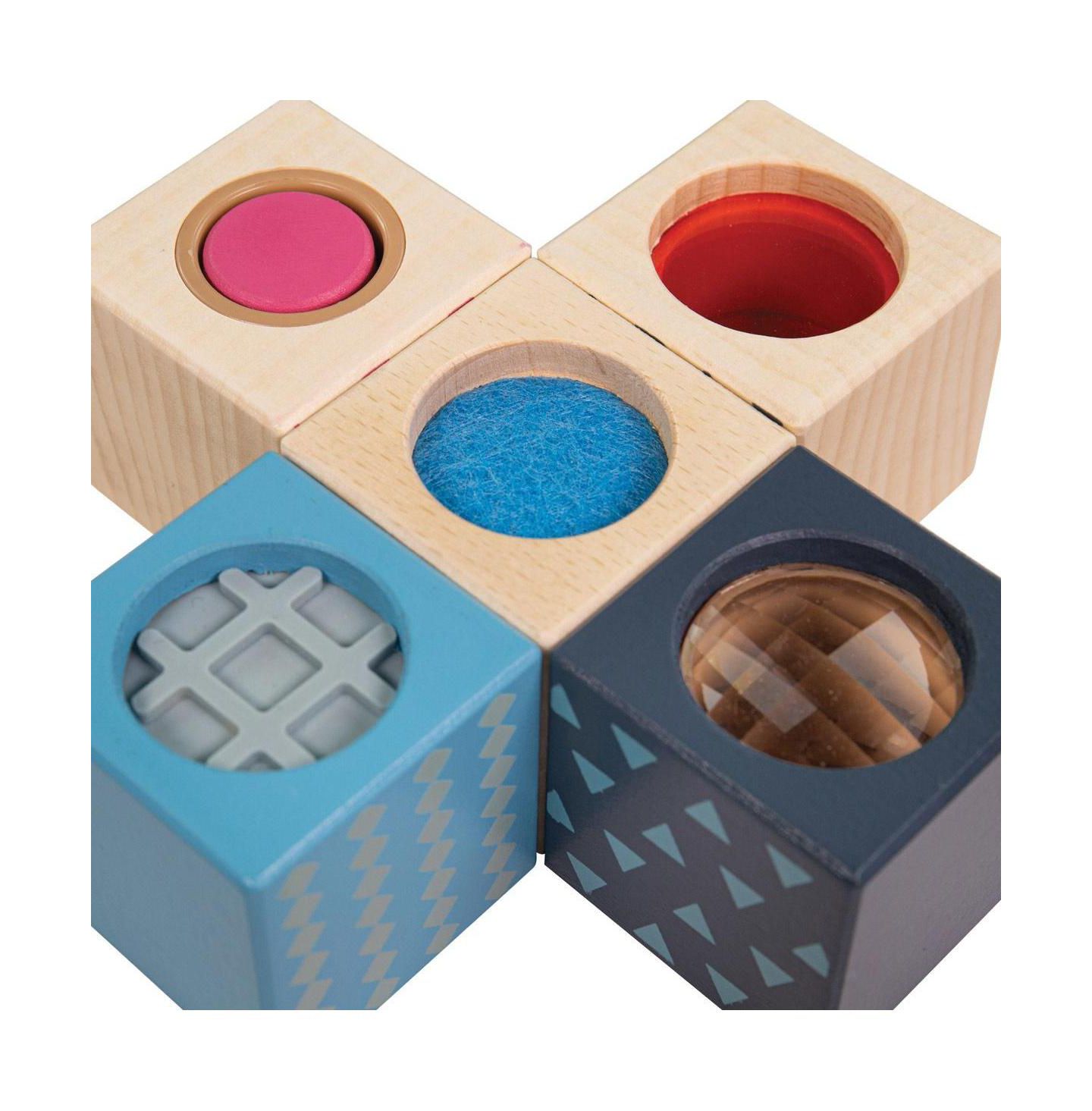 Детские конструкторы Bigjigs Toys Bigjigs Wooden Sensory Blocks - Set of 8 — фото 5