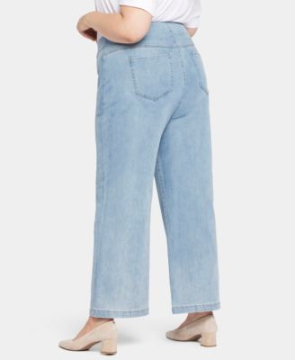 Plus Size Pull-On Teresa Wide Leg Jeans