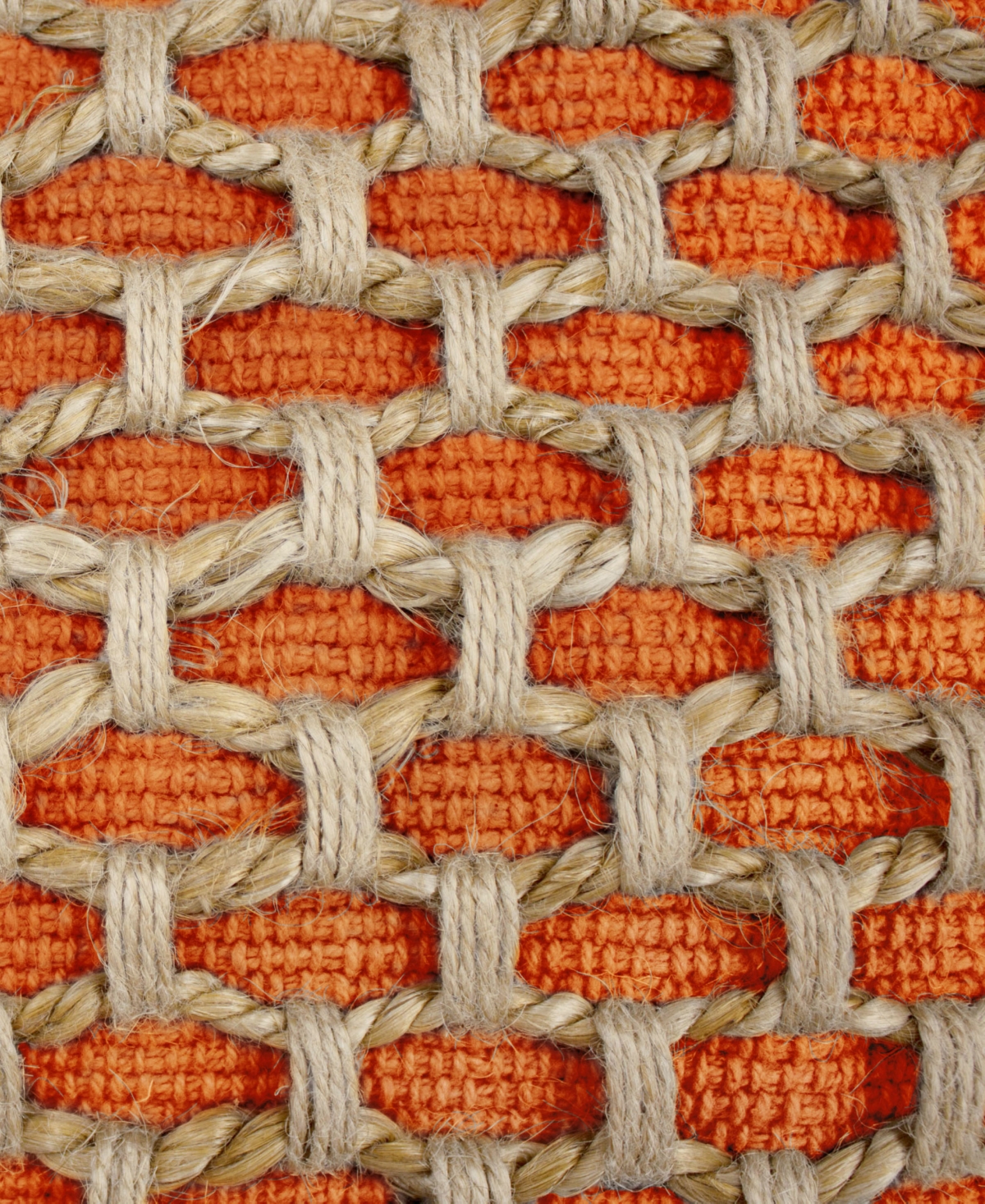 Boho Living Jada Jute Decorative Pillows 2 Piece Set, 20" X 20" In Harvest Orange