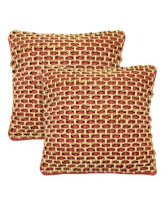 Jada Jute Decorative Pillows 2 Piece Set, 20" x 20"