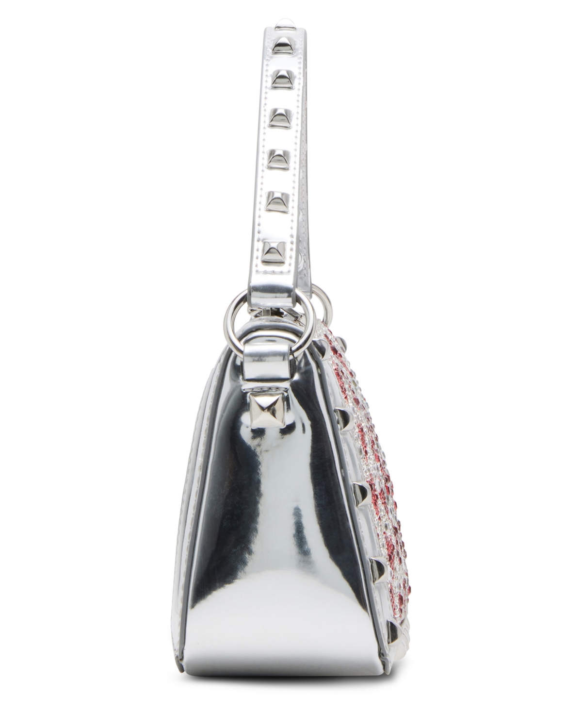 Betsey Johnson Rhinestone Top Zipper Shoulder Bag In Red Multi