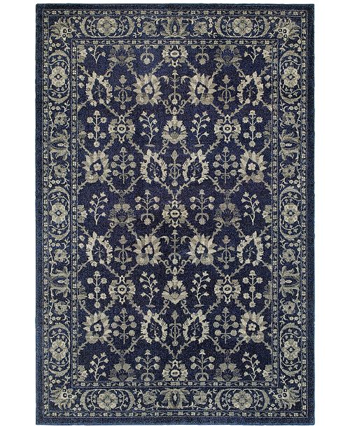 Jhb Design Tidewater Fortune Navy Grey 6 7 X 9 6 Area Rug Reviews Rugs Macy S