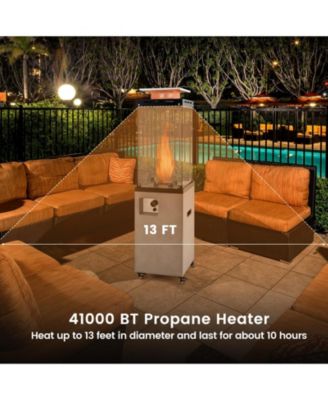 41 000 BTU Propane Patio Heater with Metal Hood-Gray