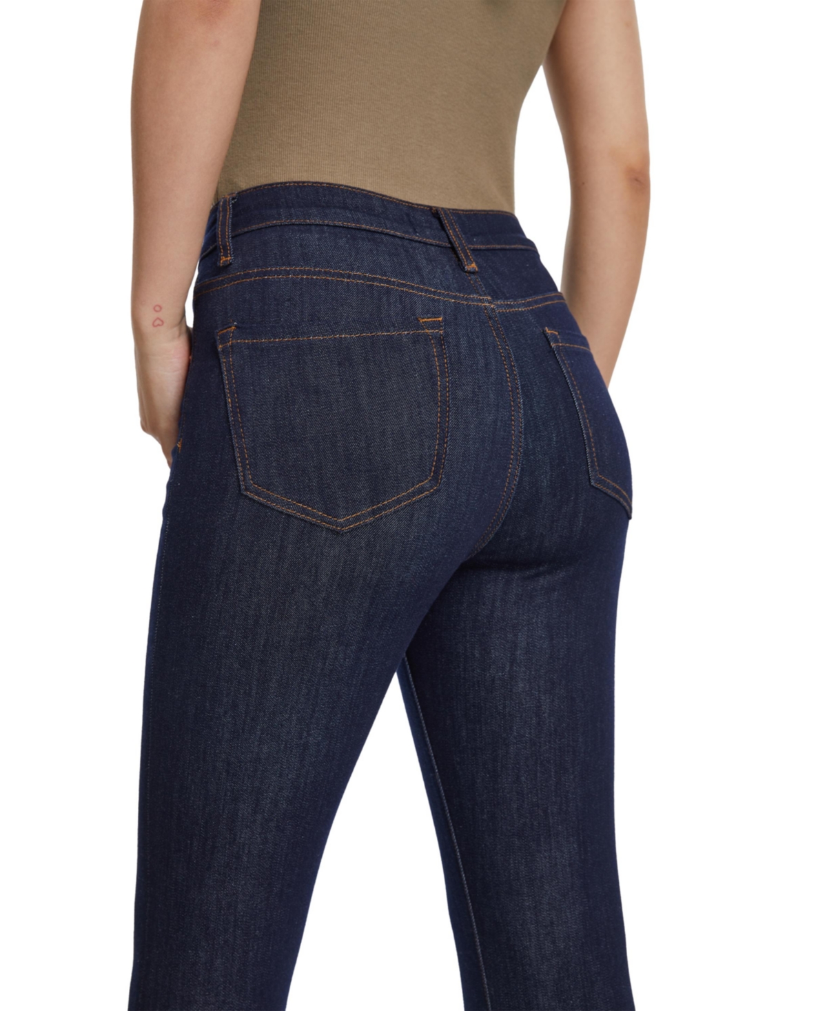 Bayeas Women's High Rise Raw Hem Straight Jeans