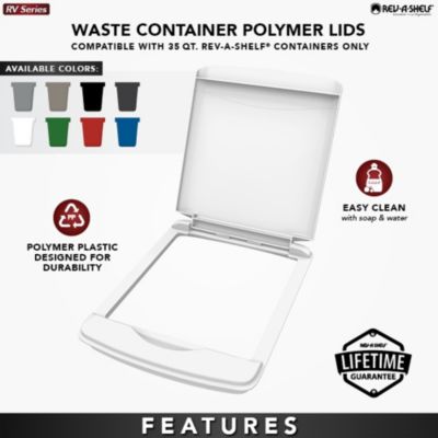 35 qt. Trash Can Replacement Lid, Silver (Lid Only), RV-35-LID-17-1
