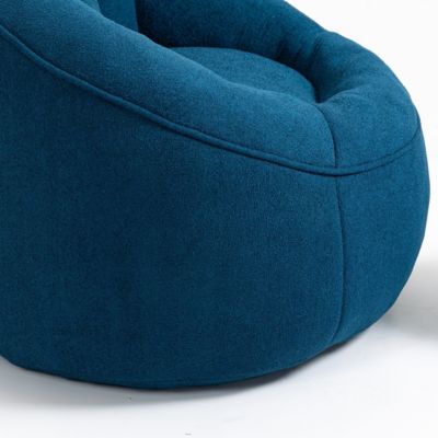 Adult Bean Bag Chair with Ottoman, Comfortable Bean Bag Couch with Armrests for Living Room