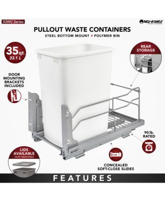 Pullout Kitchen Trash Can 35 qt. with Soft-close, 53WC-1535SCDM-111
