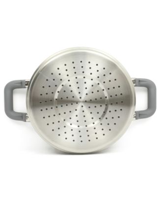 Beauford 9 Piece Stainless Steel Non-Toxic PCookware Set W/ Tri-Ply Encapsulated Bottom & Soft Touch Handles