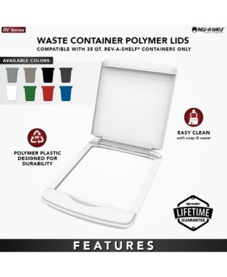 35 qt. Trash Can Replacement Lid, White (Lid Only), RV-35-LID-1