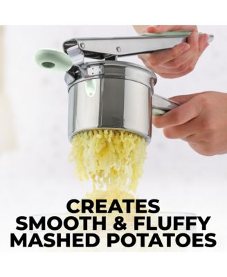 Stainless Steel Potato Masher – Heavy Duty Ricer Tool, Press & Mash Design