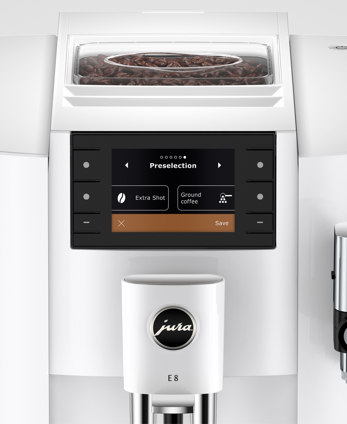 Jura E8 Automatic Coffee Machine In Piano White