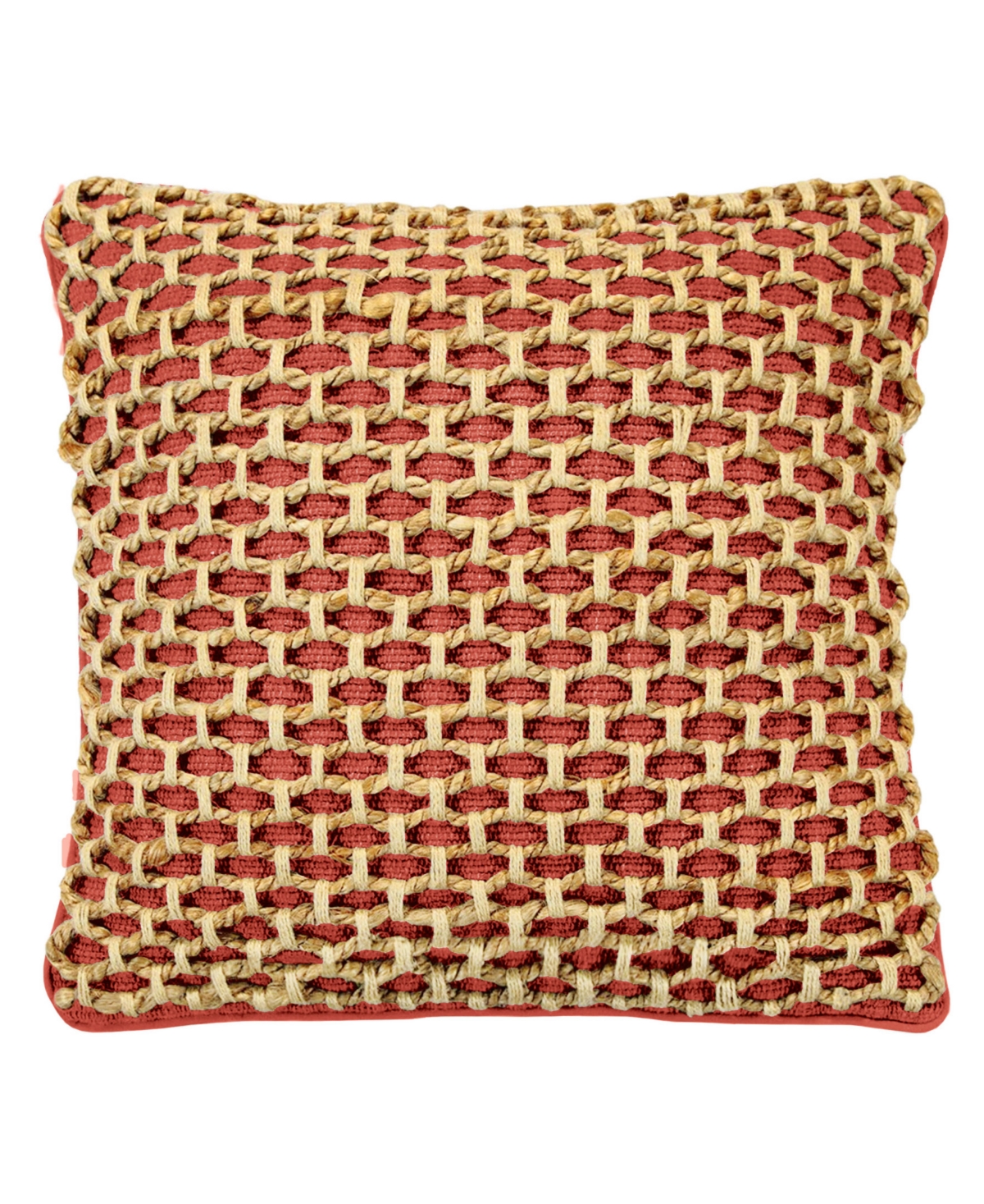 Boho Living Jada Jute Decorative Pillow, 20" X 20" In Rust