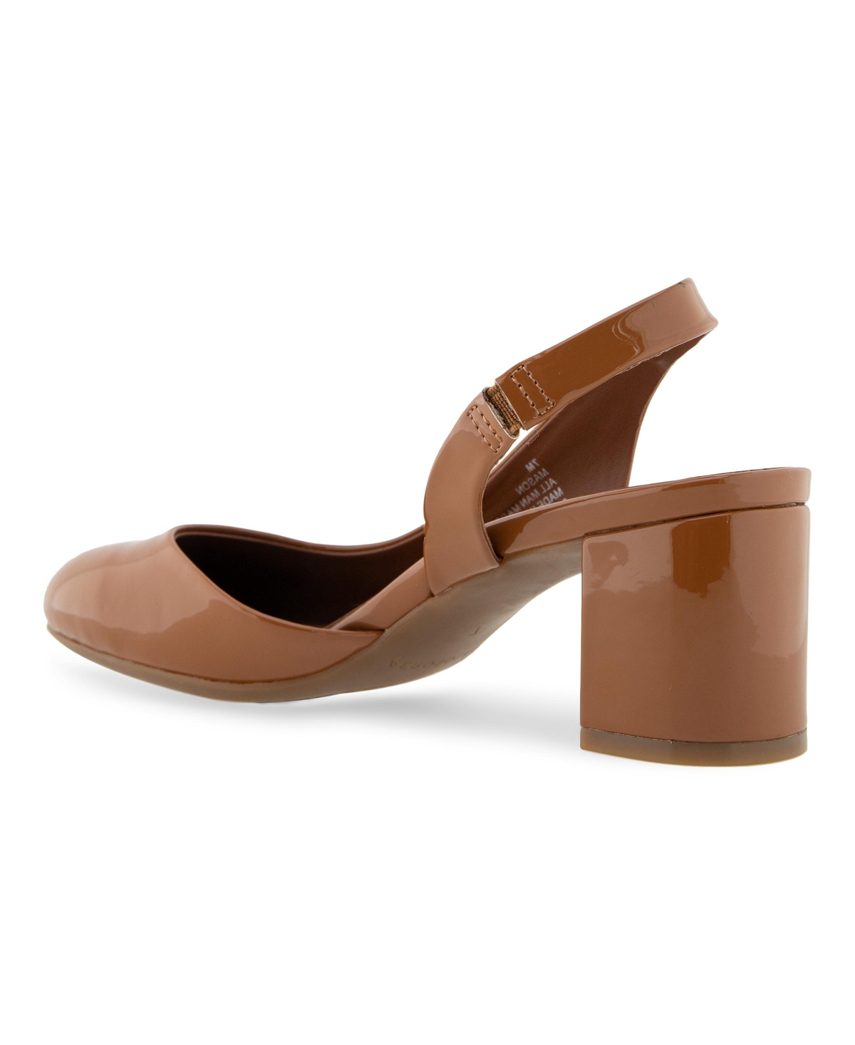 Aerosoles Women's Ice Pop Slingback Pumps In Tan Patent Smooth