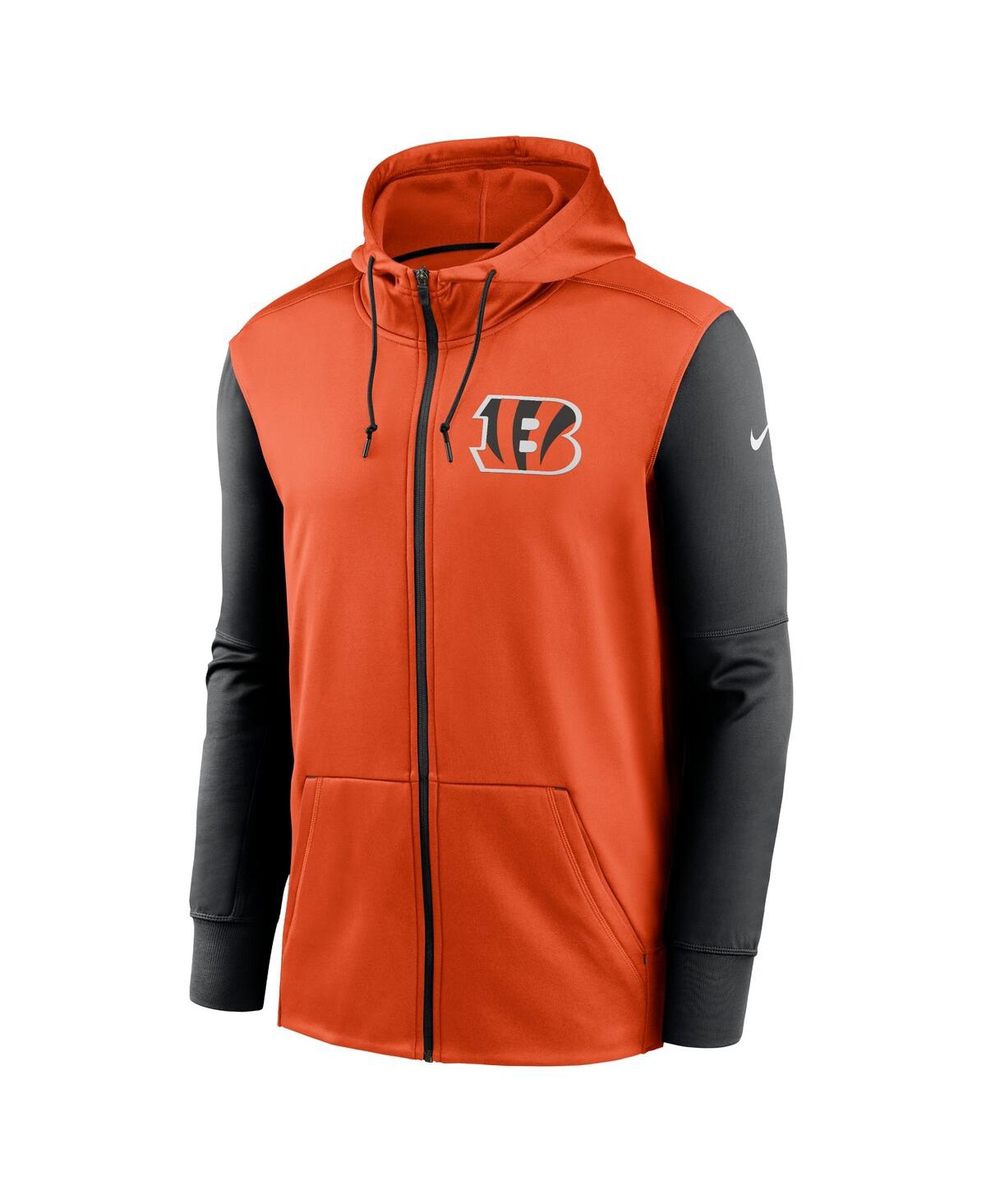 Nike Men'sCincinnati Bengals Performance Full-Zip Hoodie - Orange