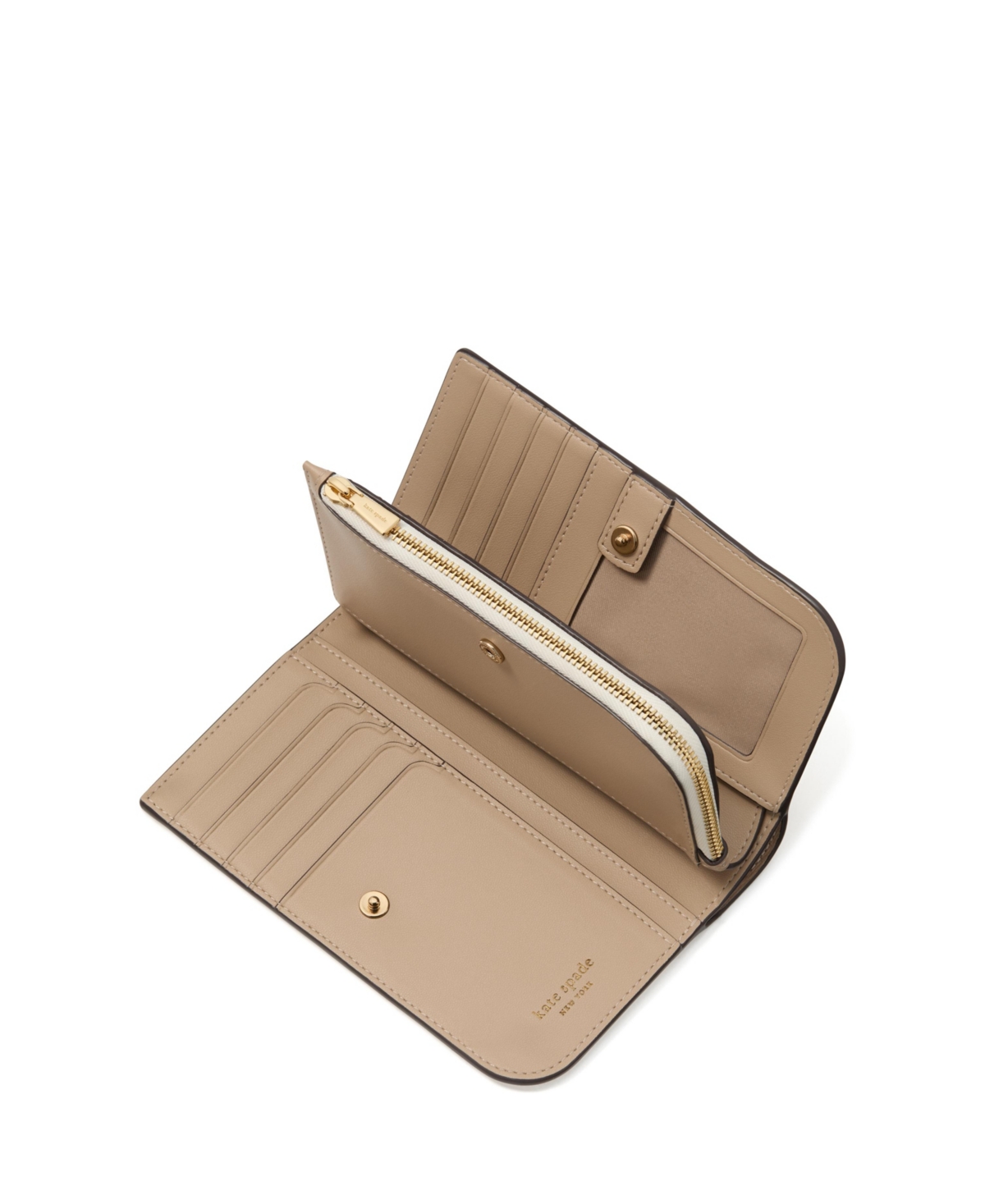 Kate Spade Devin Colorblocked Medium Bifold Wallet In Timeless Taupe Multi