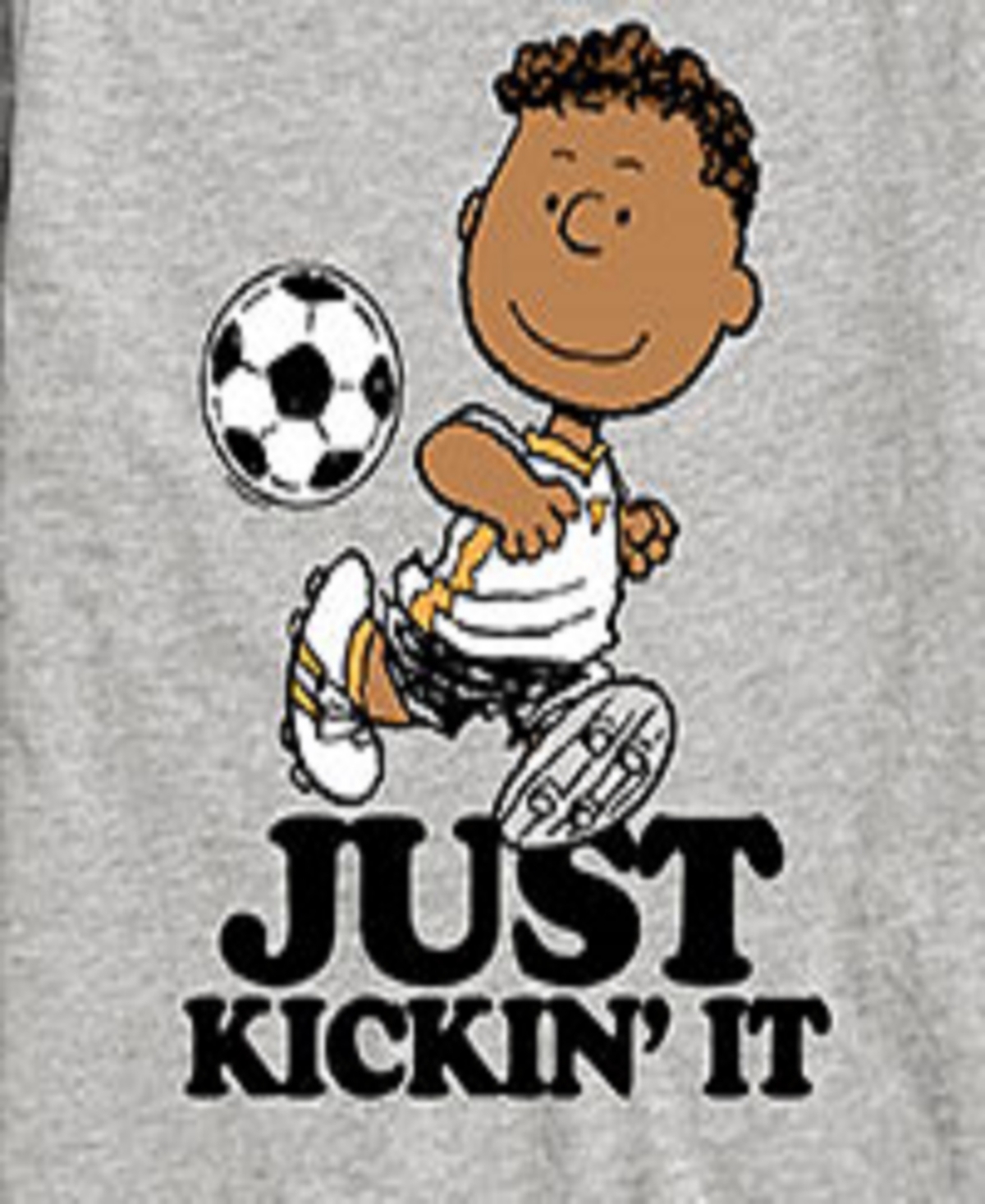 Hybrid Big Boys Peanuts Just Kickin' It Graphic Tee In Grey