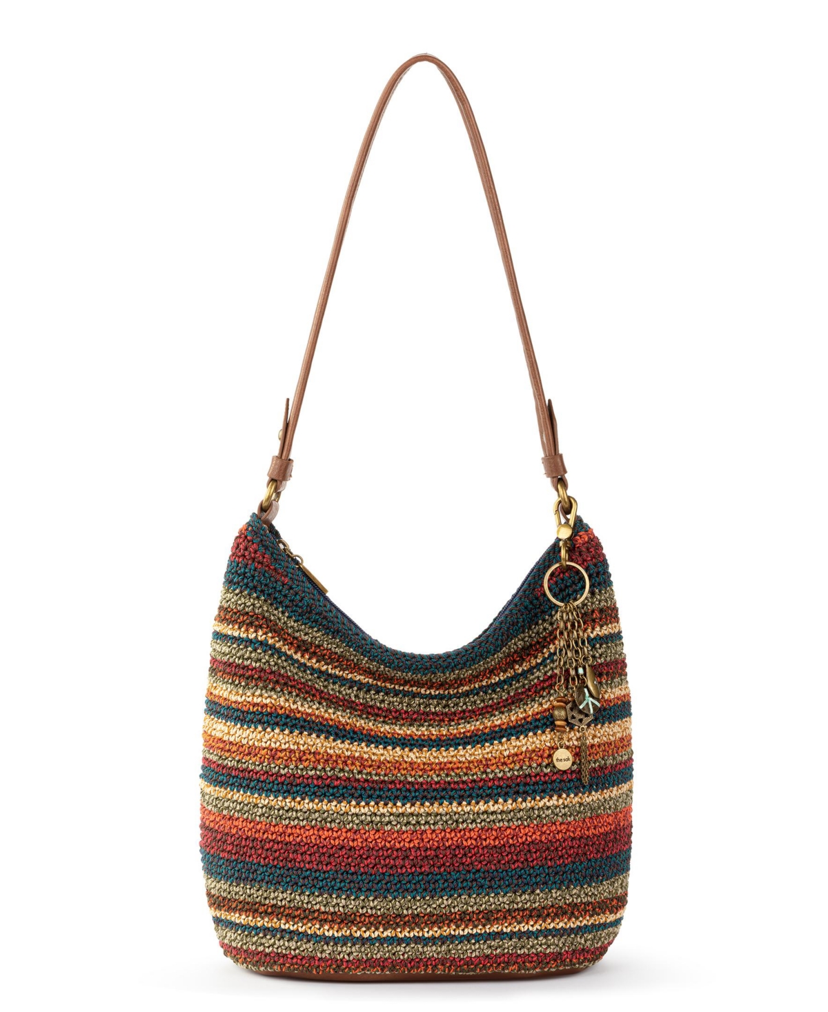 Sequoia Crochet Large Hobo Bag - Woodland Stripe