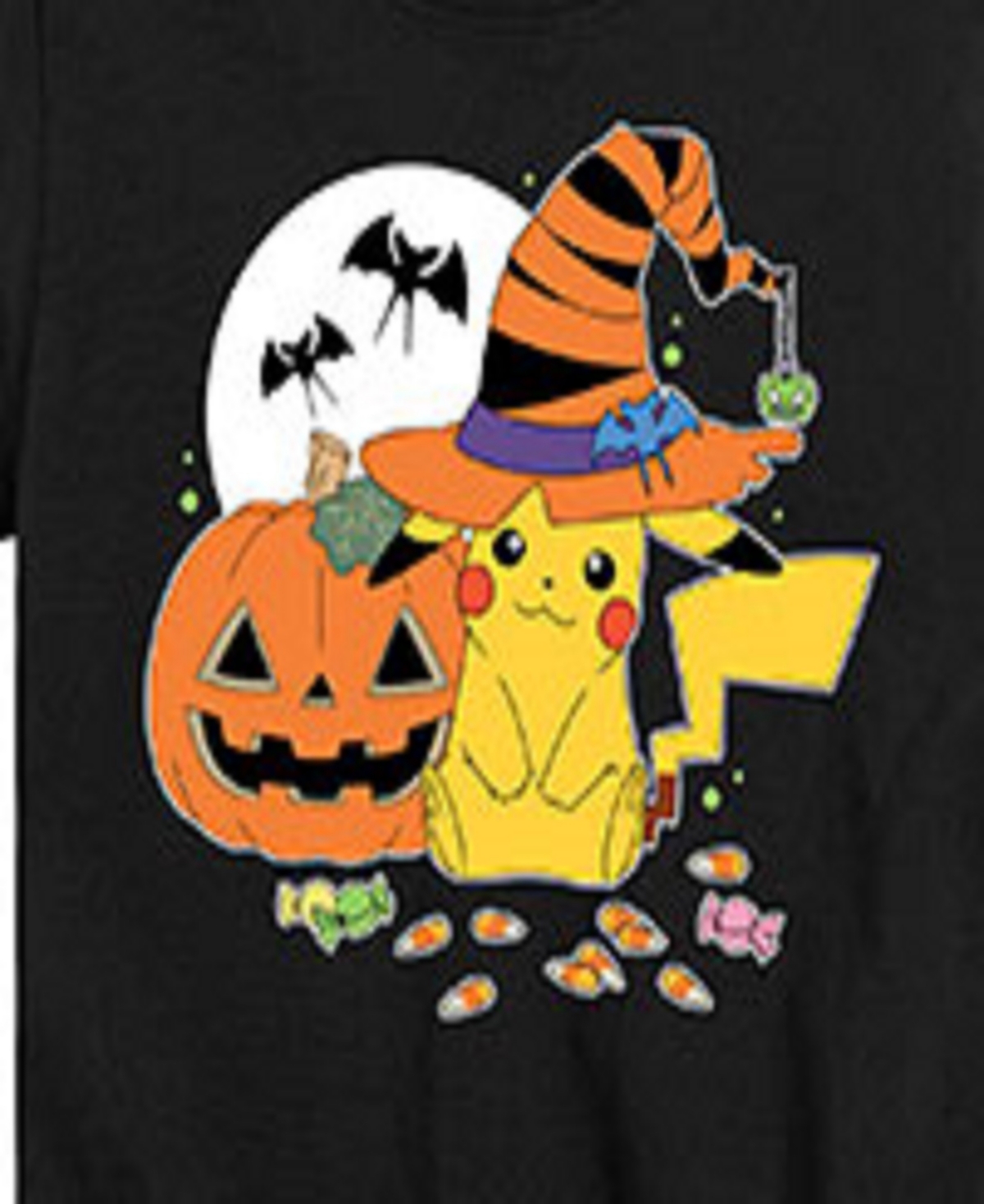 Pokemon Big Boys Pikachu Witch Graphic Tee