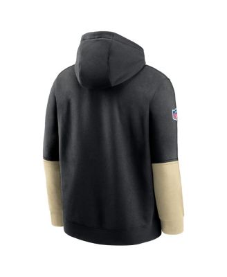 Men's Black New Orleans Saints 2024 Sideline Club Pullover Hoodie