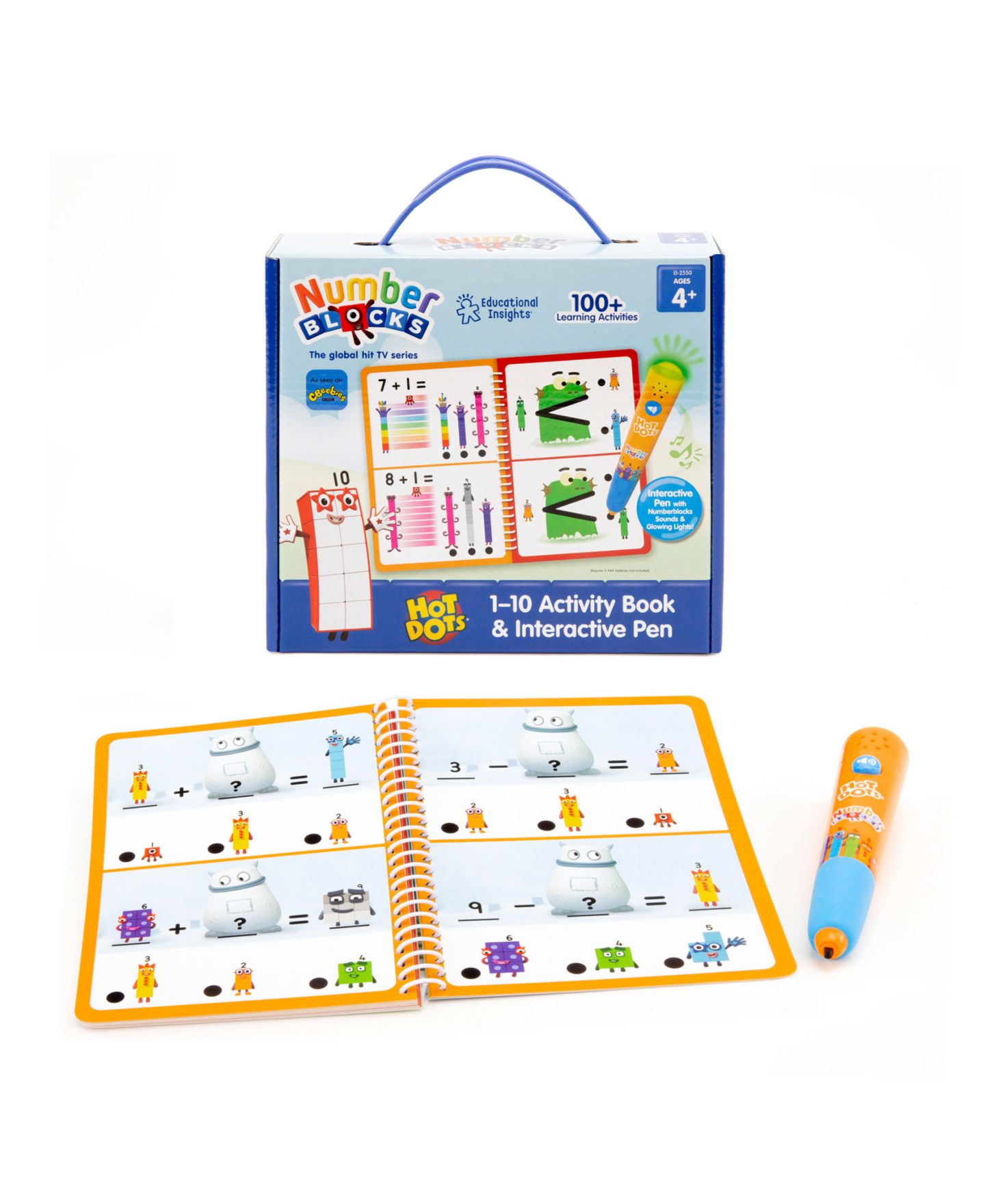 Детская игрушка Educational Insights Hot Dots 1-10 Numberblocks Interactive Math Activity Book, Ages 4+ — фото 1