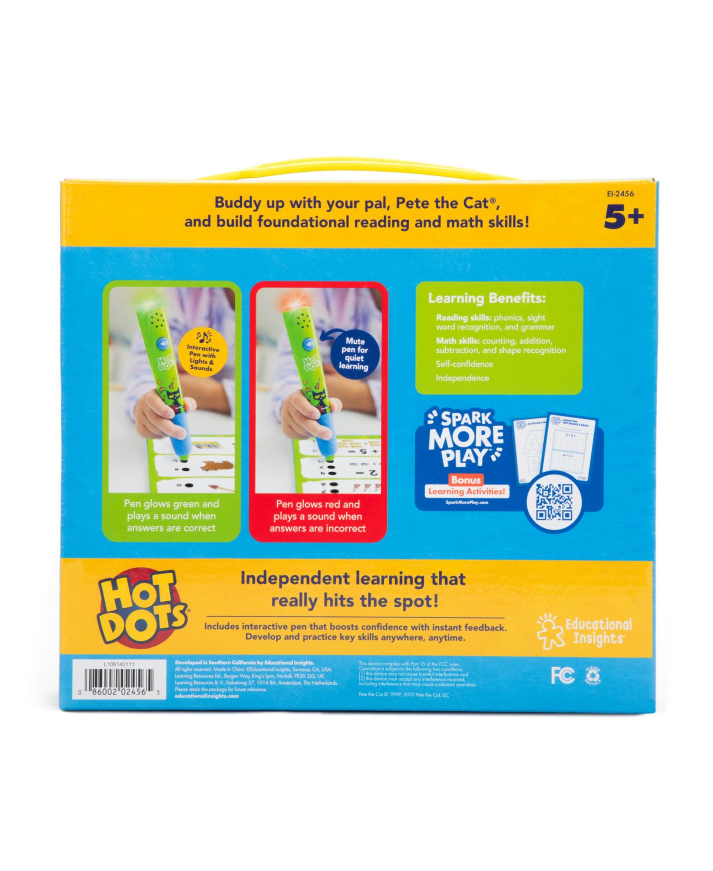 Детская игрушка Educational Insights Hot Dots Pete the Cat Kindergarten Reading Math — фото 5