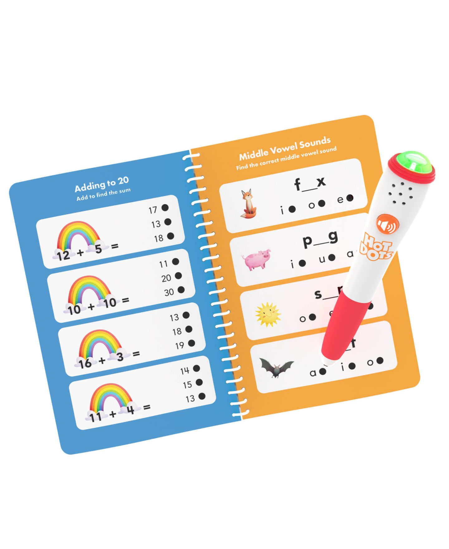 Детская игрушка Educational Insights Hot Dots Reading and Math Interactive Workbook, Ages 6+ — фото 4