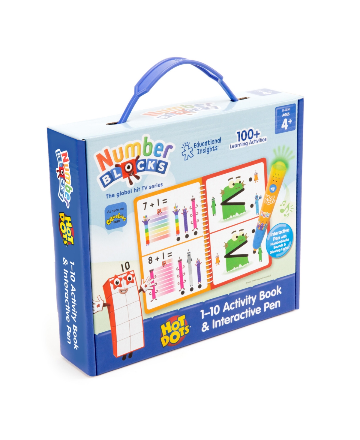 Educational Insights Hot Dots 1-10 Numberblocks Activity Book Interactive Pen In Multi