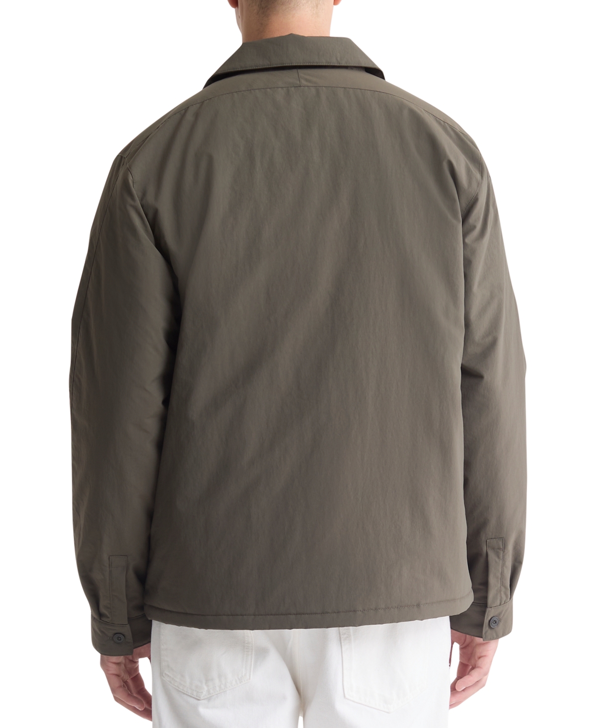 Calvin Klein Men's Crinkle Nylon Insulated Shirt Jacket