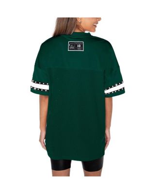Women's Green Michigan State Spartans Until Kickoff Rhinestone Fashion T-Shirt