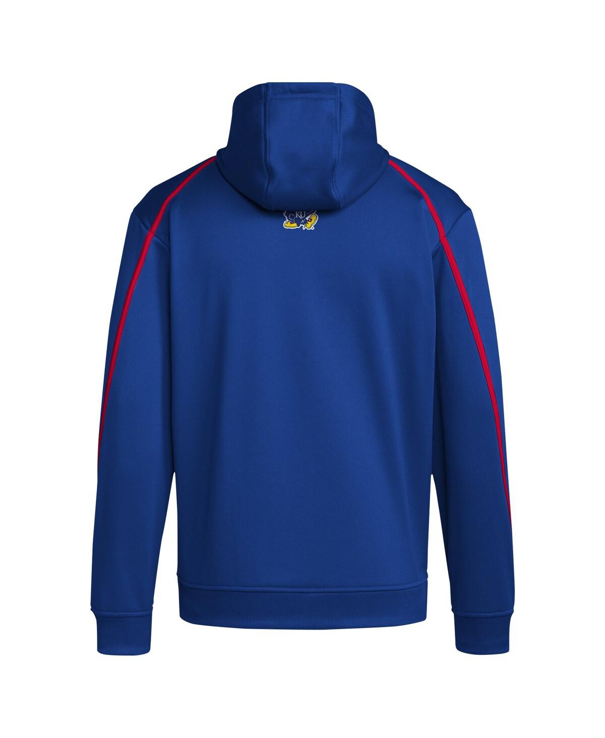 Adidas Men'sKansas Jayhawks 2024 Sideline Travel Pullover Hoodie - Royal