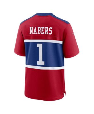 Men's Malik Nabers Century Red New York Giants Alternate Player Game Jersey