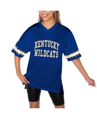 Women's Royal Kentucky Wildcats Until Kickoff Rhinestone Fashion T-Shirt