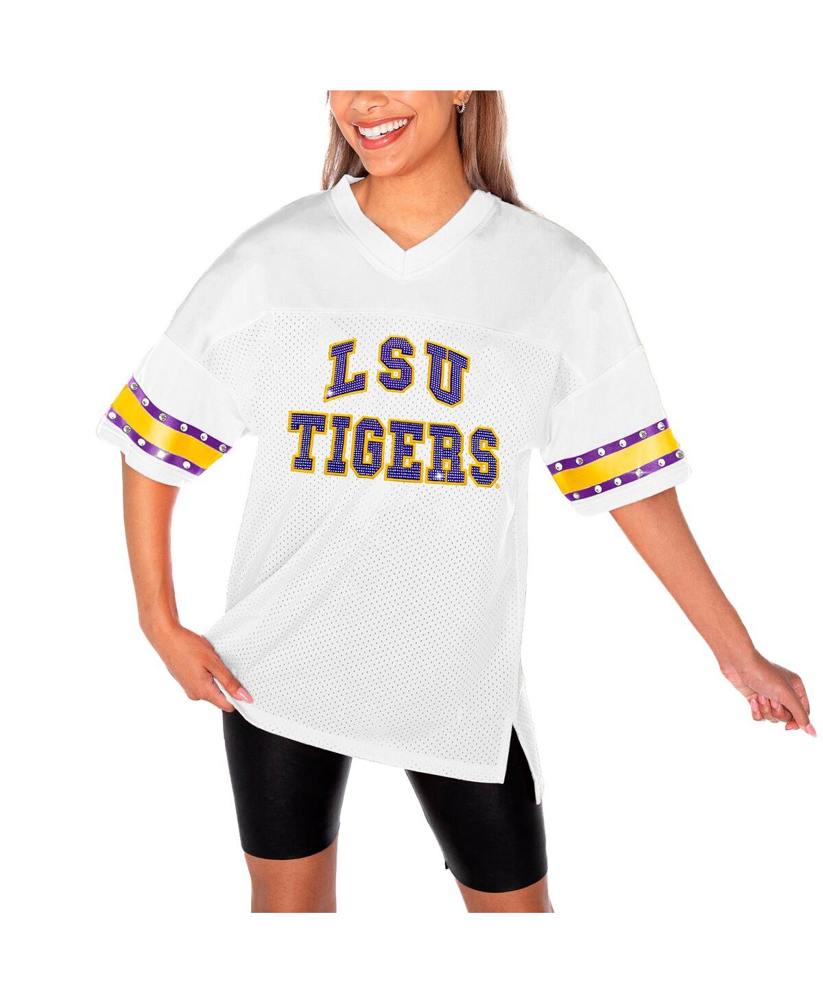 Gameday Couture Women'sLsu Tigers Until Kickoff Rhinestone Fashion T-Shirt - White