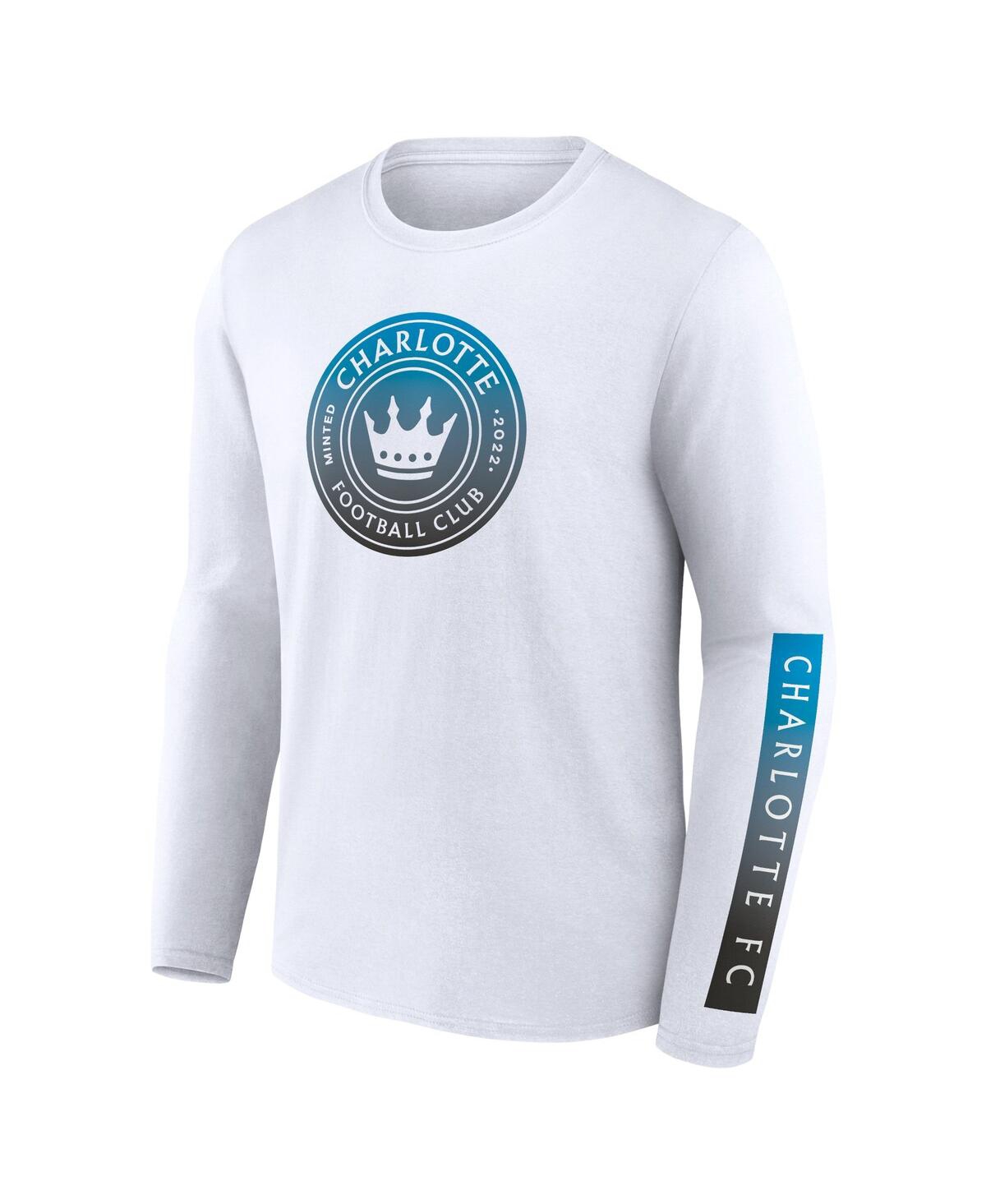 Fanatics Men's White Charlotte Fc Long Sleeve T-shirt In White