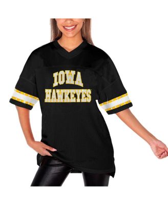 Women's Black Iowa Hawkeyes Until Kickoff Rhinestone Fashion T-Shirt