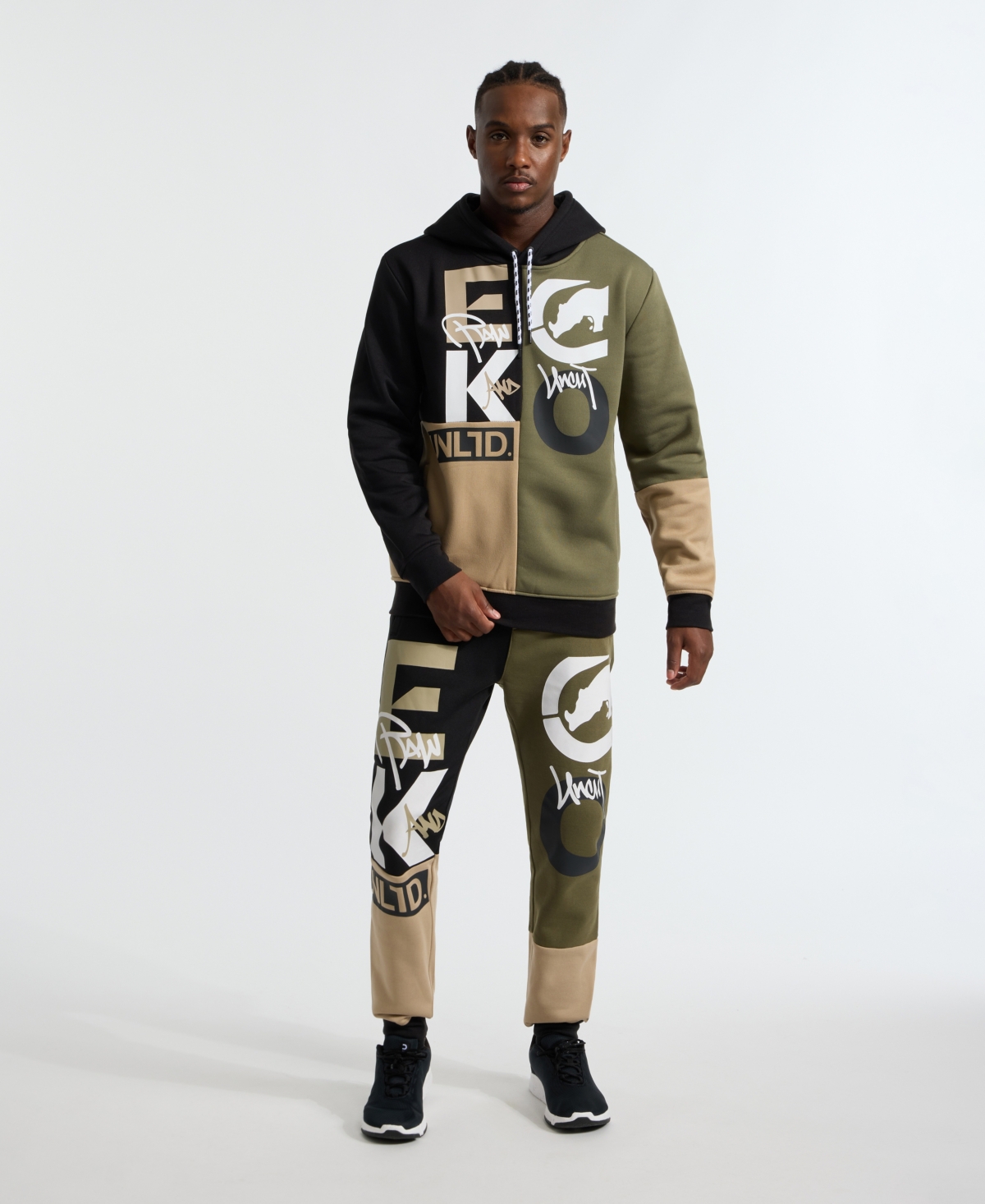 Ecko Unltd Men's Team Up Hoodie In Olive