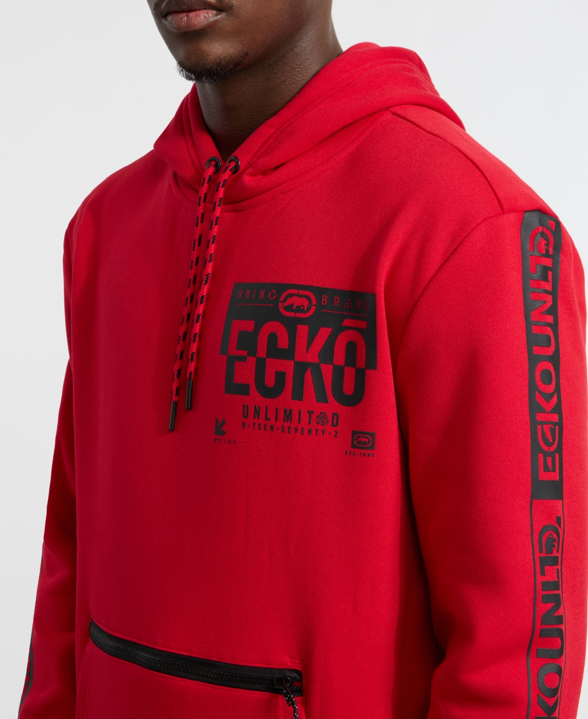 Shop Ecko Unltd Men's Truss Zip Hoodie In True Red