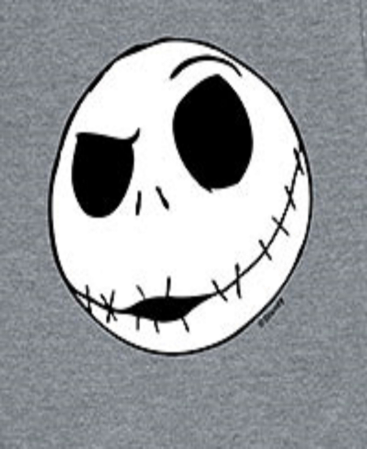 Hybrid Big Boys Nightmare Before Christmas Face Graphic Tee In Grey