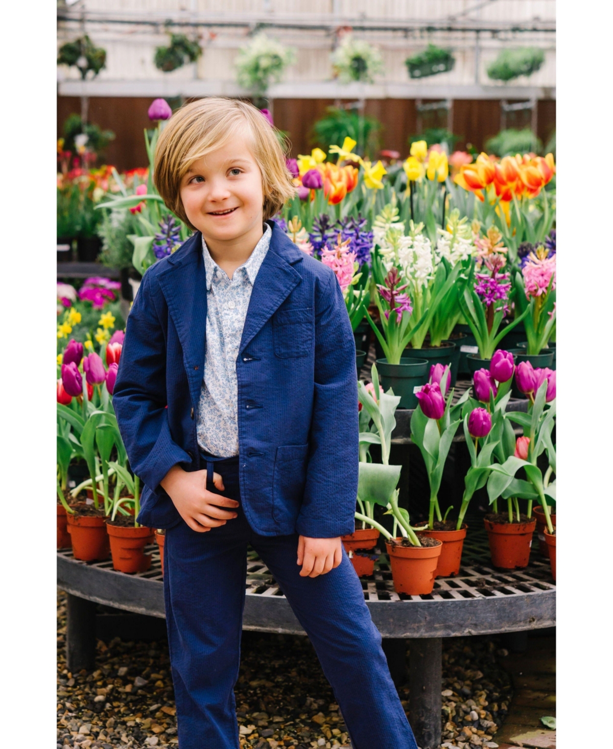 Hope & Henry Little Boys Organic Seersucker Suit Jacket