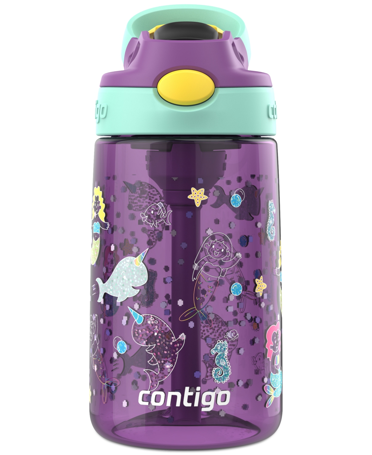CONTIGO KIDS PRINTED AUTOSPOUT STRAW 14-OZ. WATER BOTTLE 