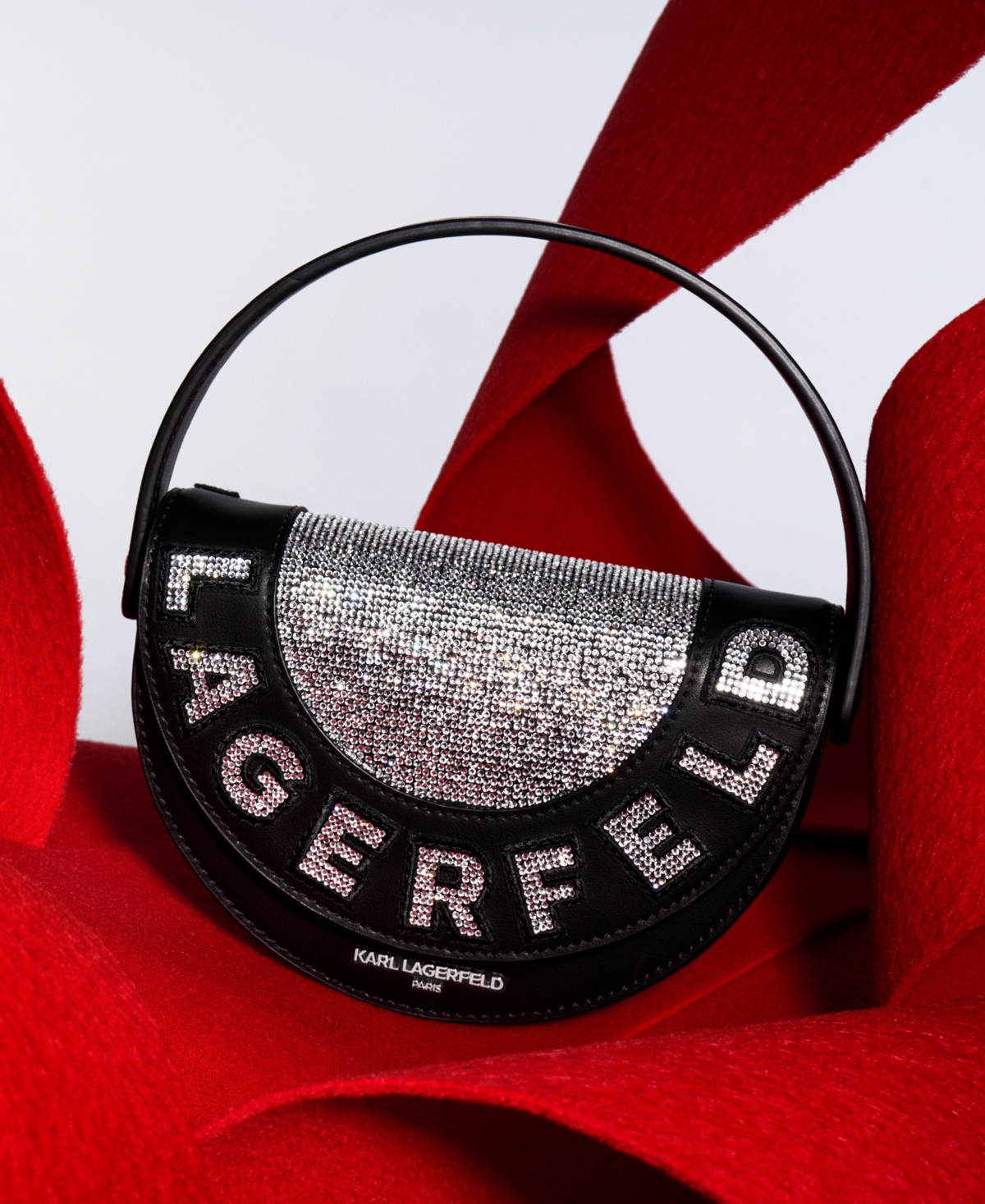 Karl Lagerfeld Paris Marlette Embellished Leather Crossbody