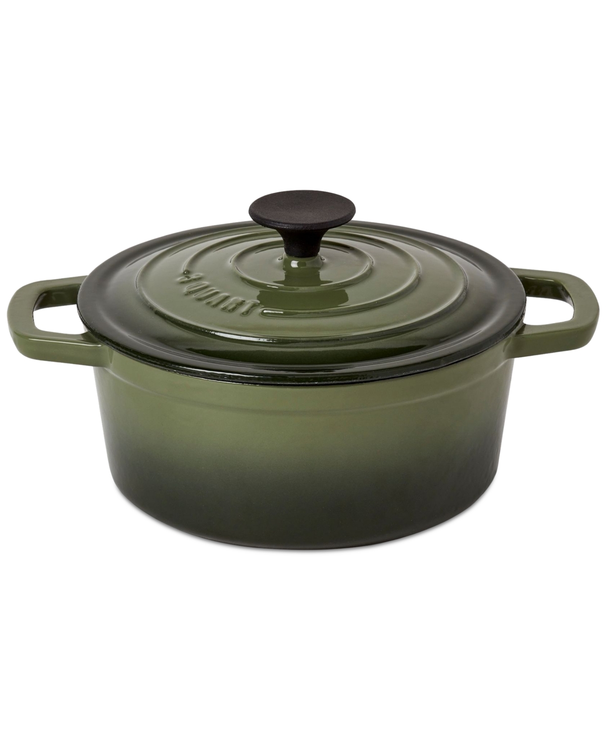 Smith And Clark Green Gradient 3-quart Enameled Cast Iron Dutch Oven In Green