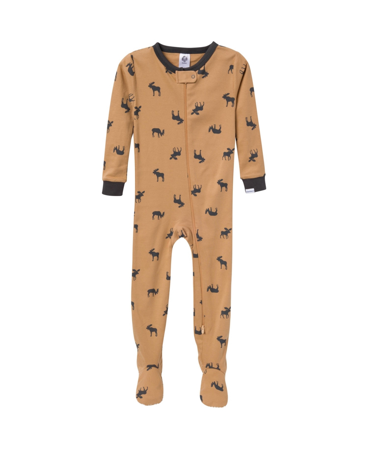 Gerber Toddler Boys Snug Fit Footed Pajamas, 2-Pack,- Moose