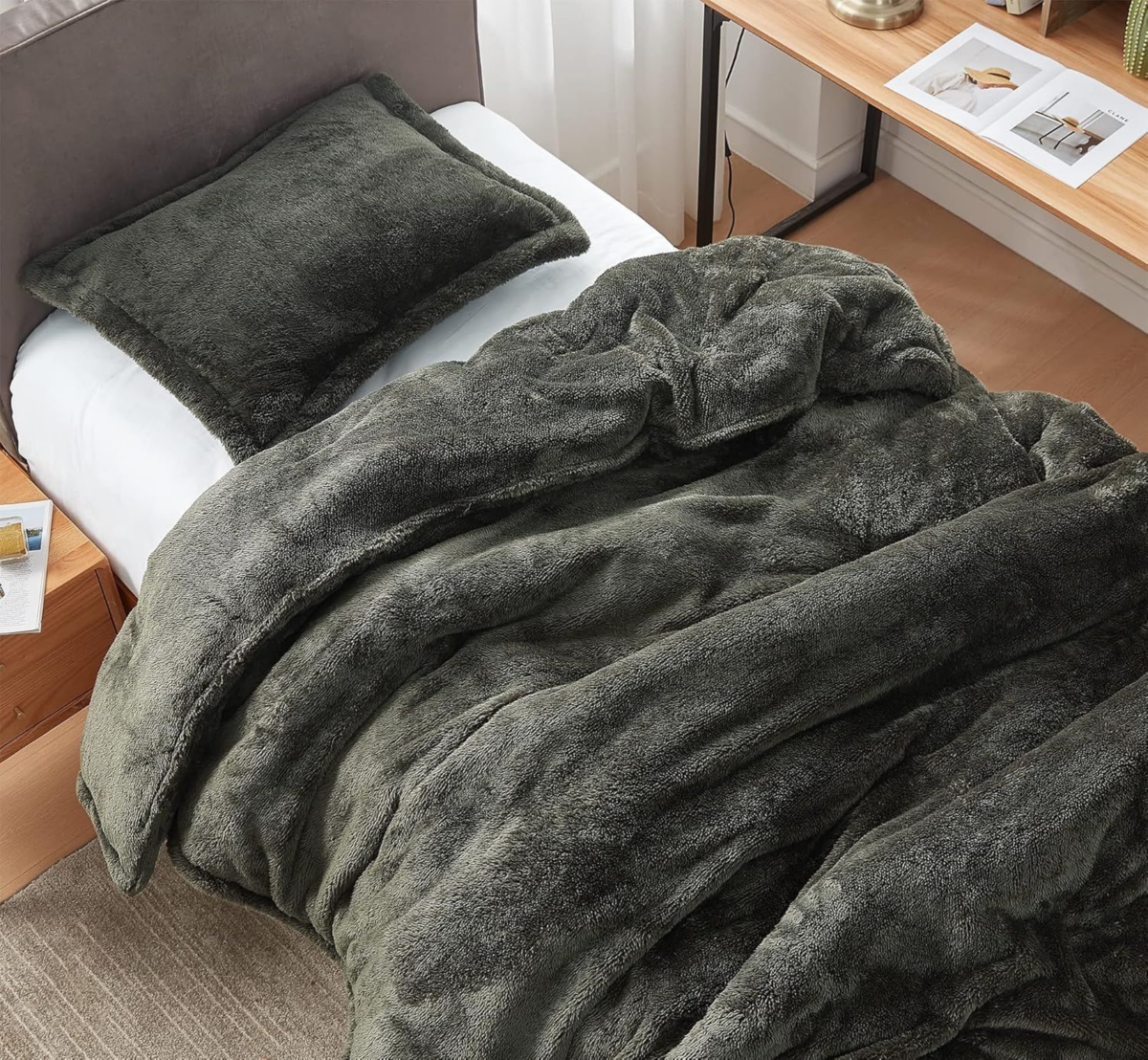 Coma Inducer Oversized Comforter - The Original Plush -- Dark forest