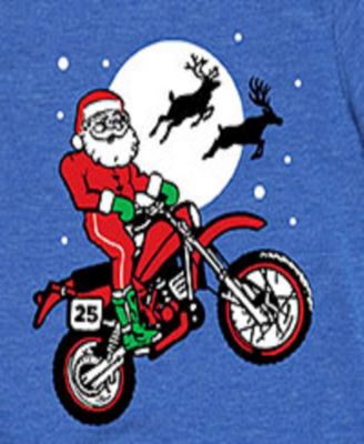 Big Boys Santa Motorcycle Graphic Tee