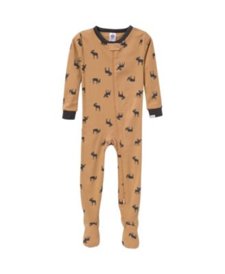 Baby Boys' Snug Fit Footed Sleep & Play, 2-Pack, Moose