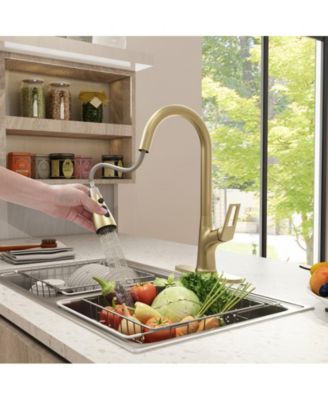 Single-Handle Pull-Down Sprayer Kitchen Faucet with Digital Display