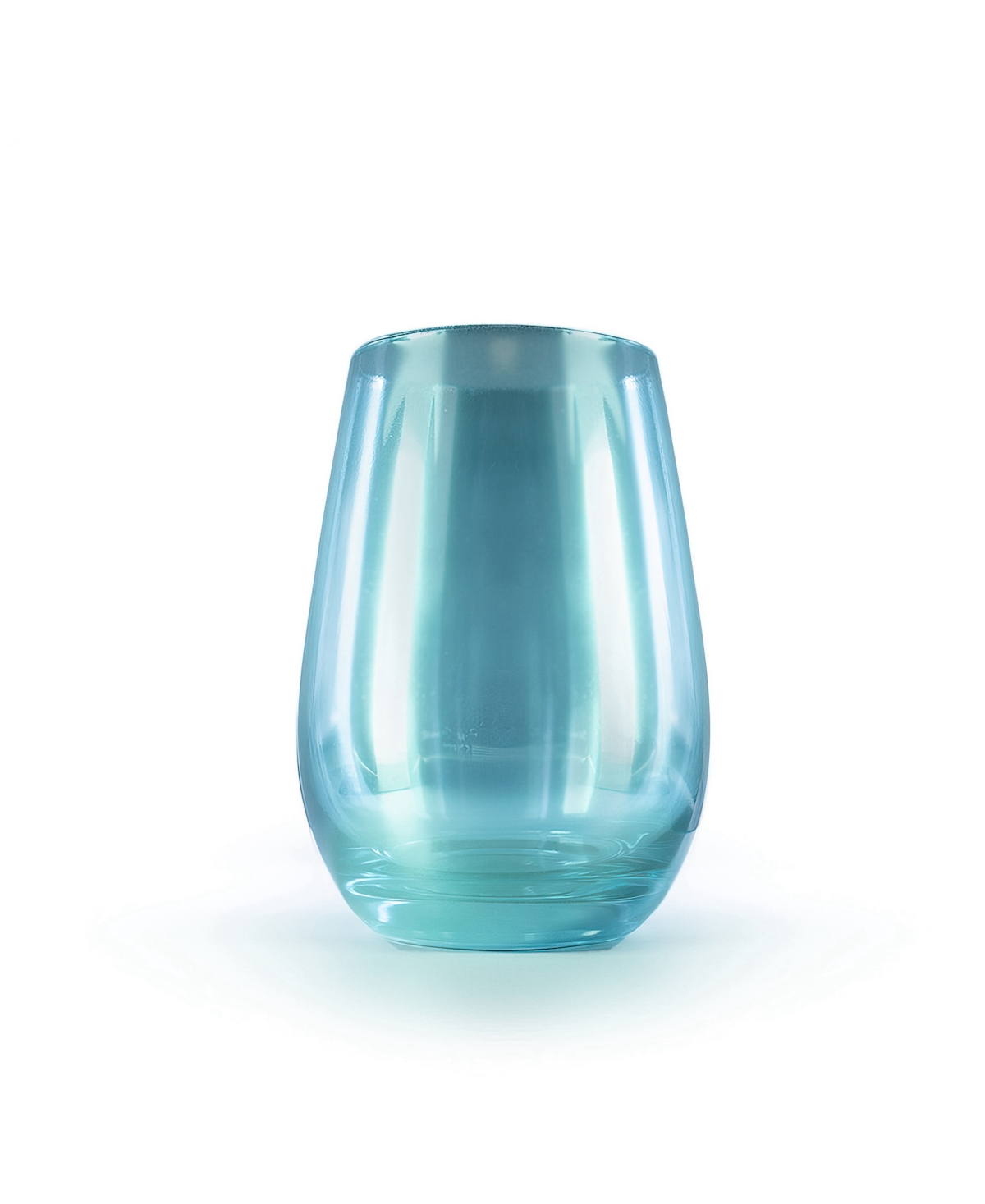 Stolzle Lausitz Mirrors Turquoise Tumblers, Set Of 6 In Turquoise