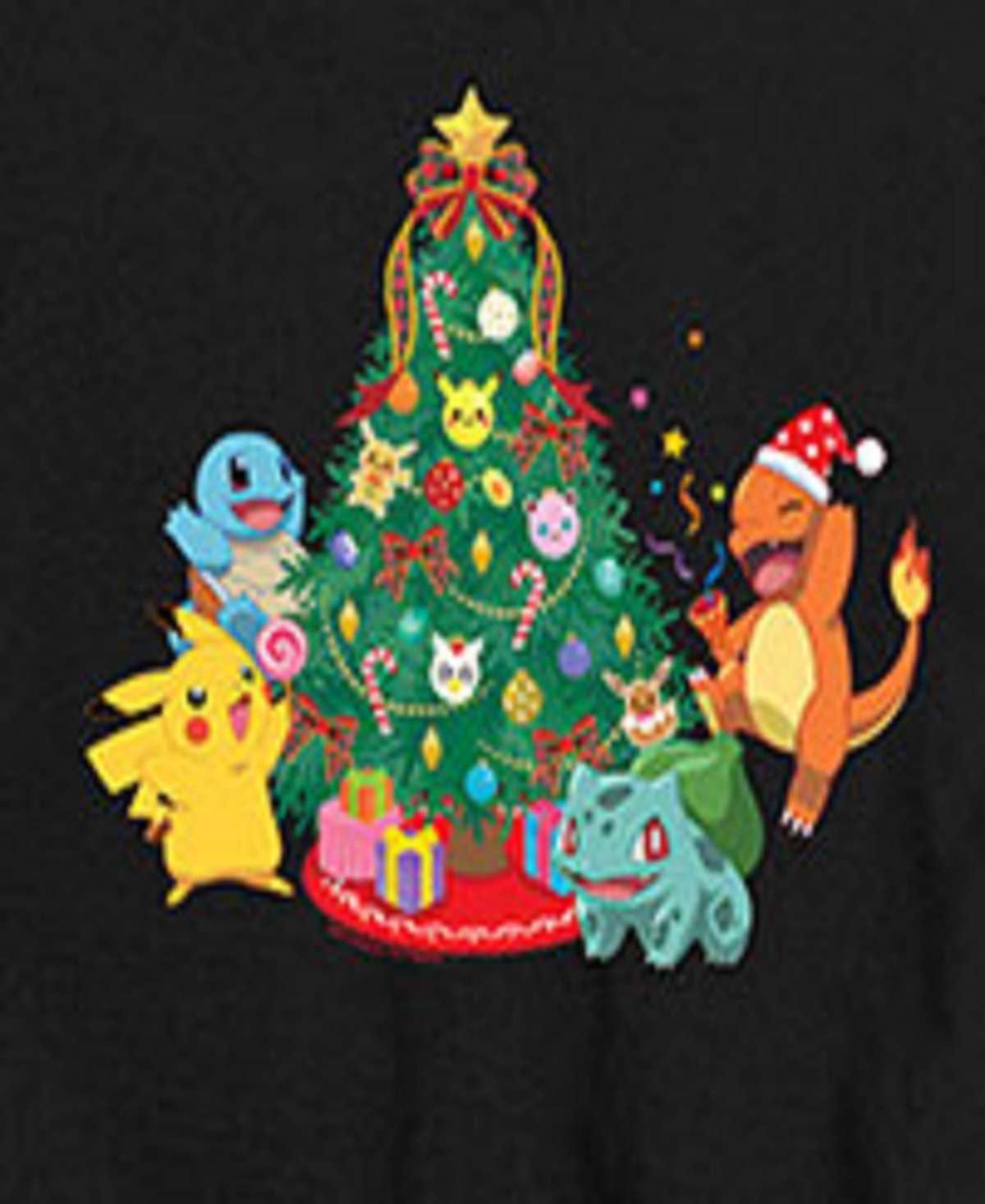 Hybrid Big Boys Pokemon Group Tree Graphic Tee In Black